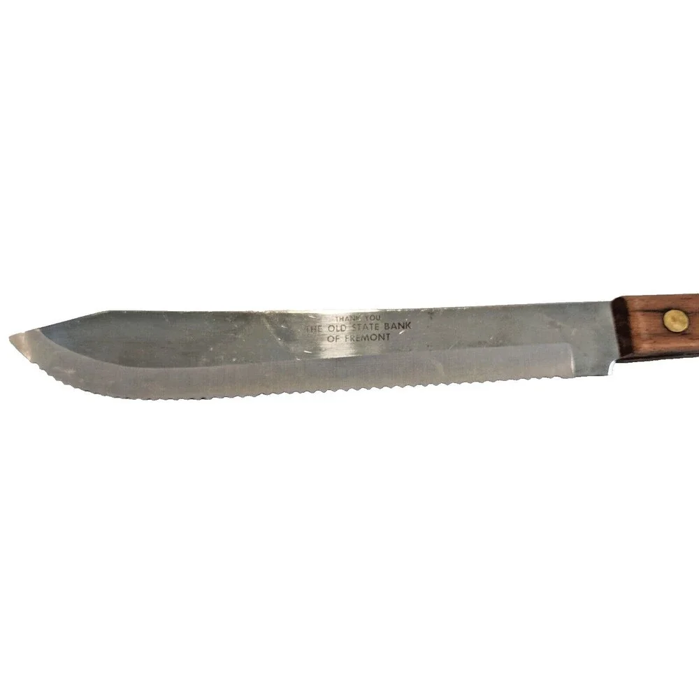 VTG Vernco Advertising Kitchen Serrated Knife The Old State Bank of Freemont, MI